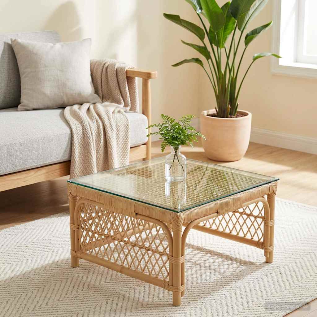 Tischplatte Transparent 60x60 cm Hartglas