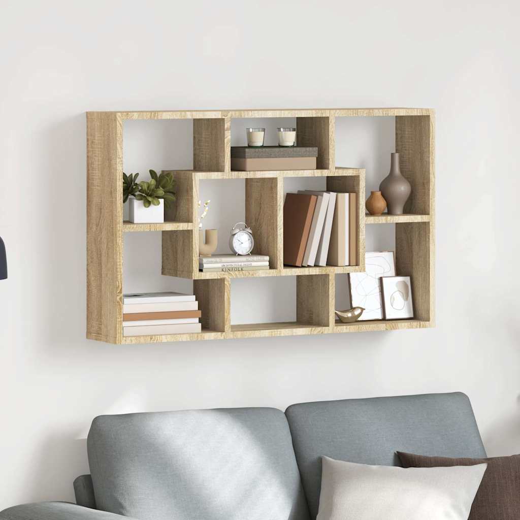 Wandregal Sonoma-Eiche 85x16x52,5 cm Holzwerkstoff
