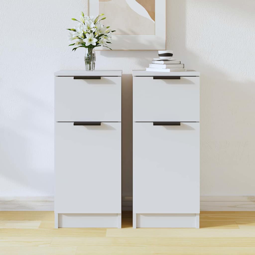 Sideboards 2 Stk. Weiß 30x30x70 cm Holzwerkstoff