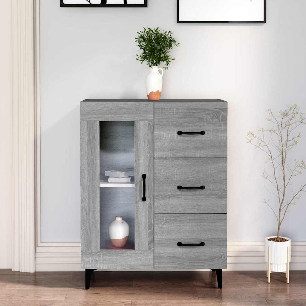 Sideboard Grau Sonoma 69,5x34x90 cm Holzwerkstoff