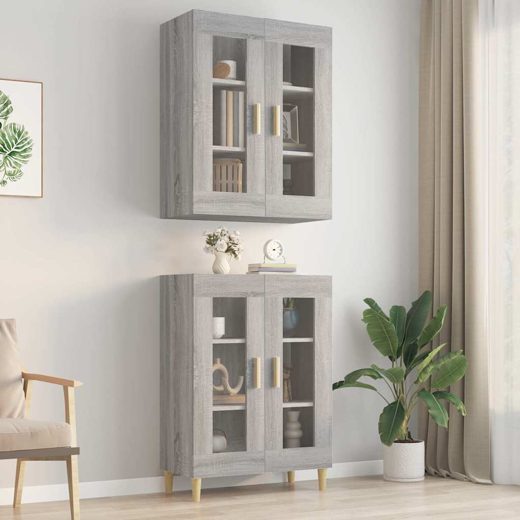 Hängeschrank Grau Sonoma 69,5x34x90 cm