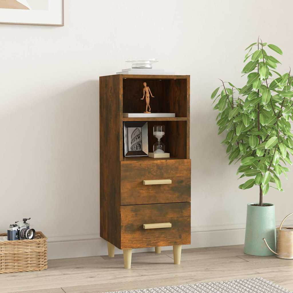Sideboard Räuchereiche 34,5x34x90 cm Holzwerkstoff