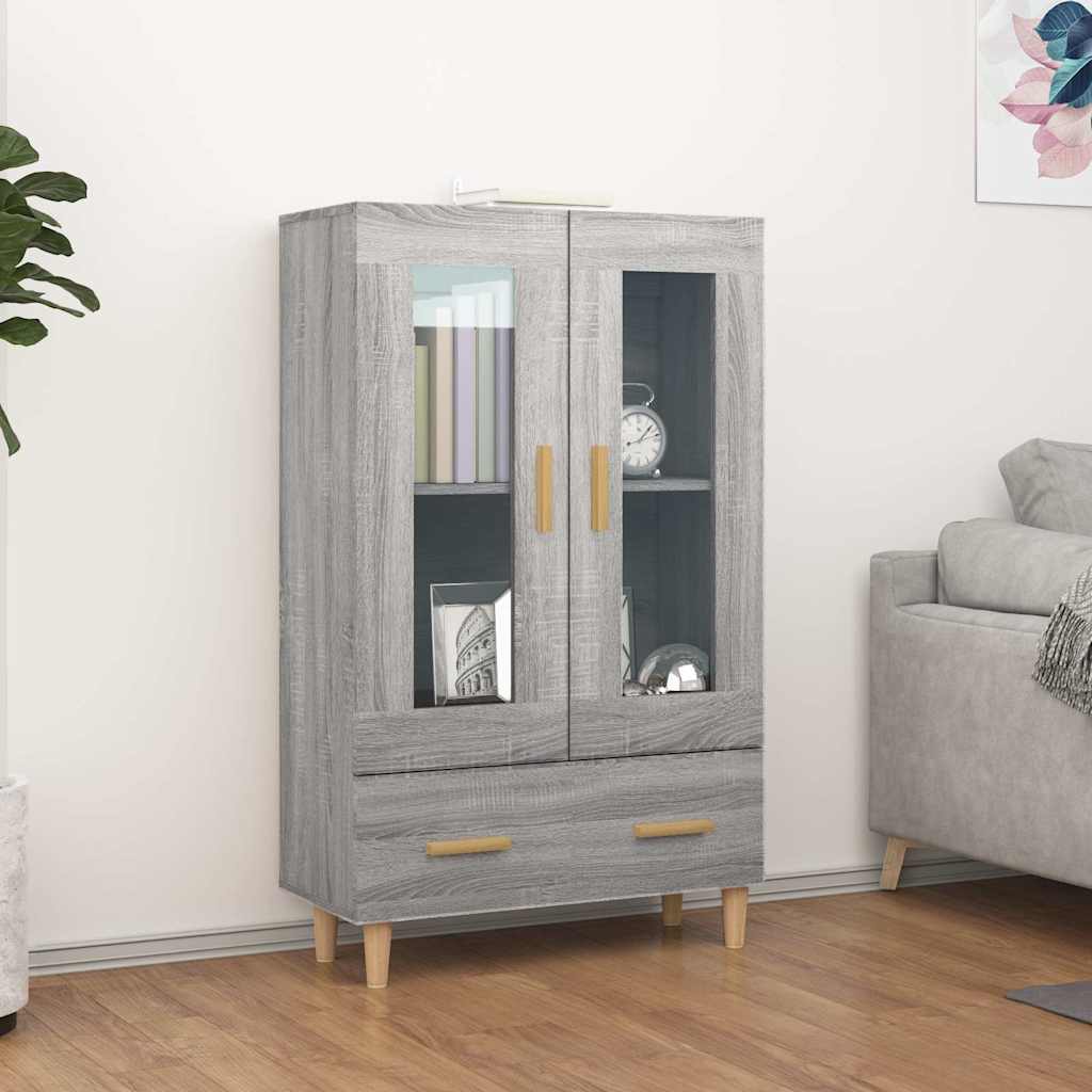 Highboard Grau Sonoma 70x31x115 cm Holzwerkstoff