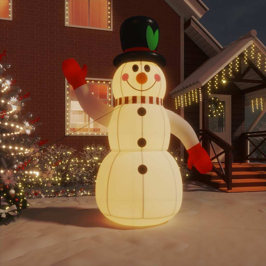 Aufblasbarer Schneemann mit LEDs 300 cm