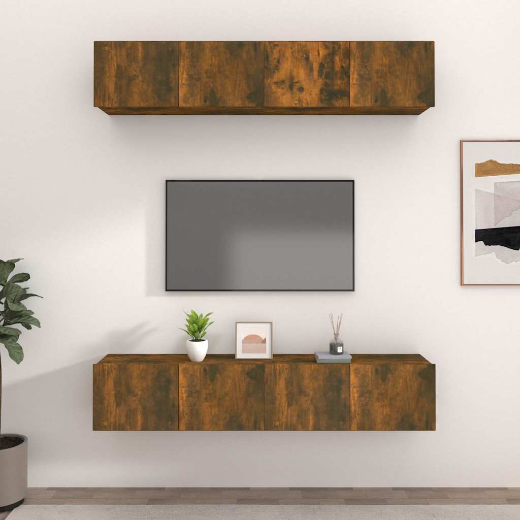 TV-Schränke 4 Stk. Sonoma-Eiche 80x30x30 cm Holzwerkstoff