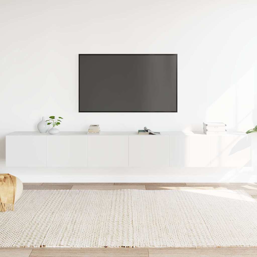 3-tlg. TV-Schrank-Set Weiß Holzwerkstoff