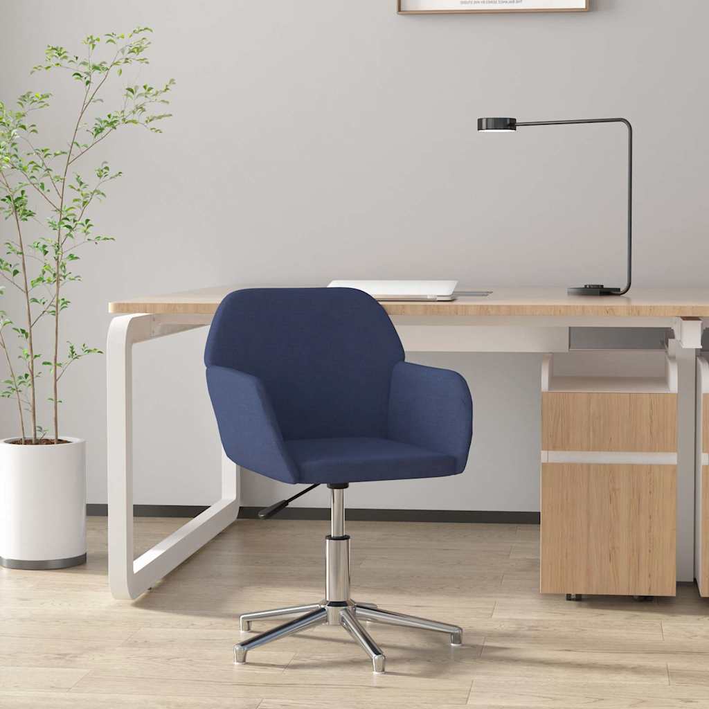 Bürostuhl Drehbar Blau Stoff