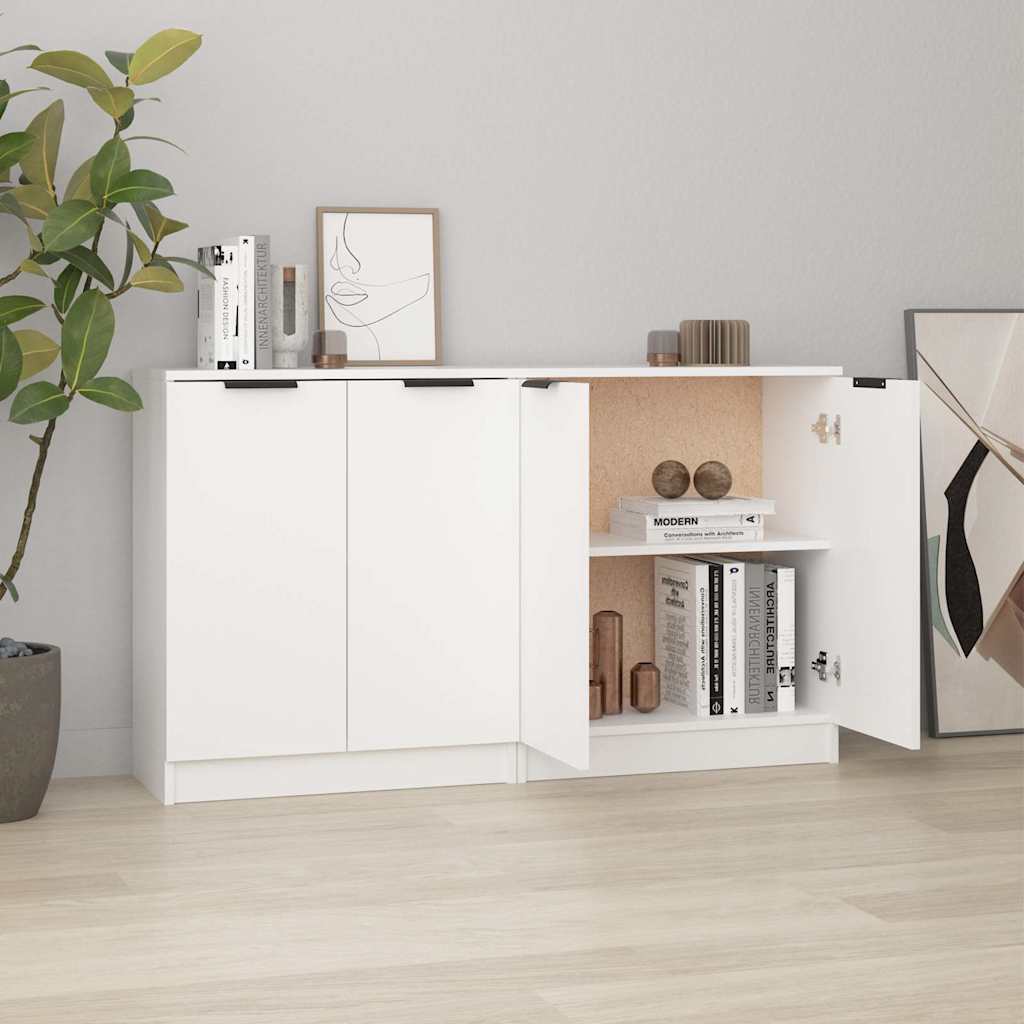 Sideboards 2 Stk. Weiß 60x30x70 cm Holzwerkstoff