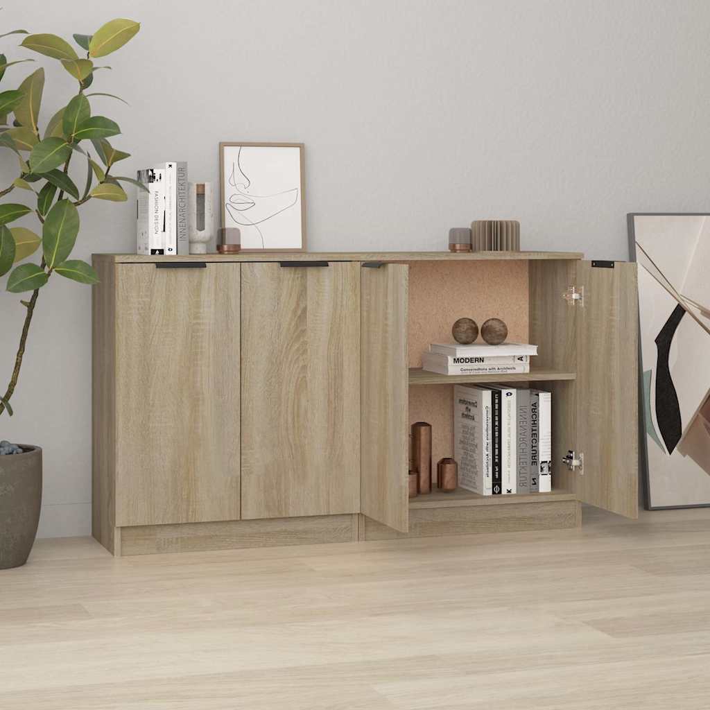 Sideboards 2 Stk. Sonoma-Eiche 60x30x70 cm Holzwerkstoff