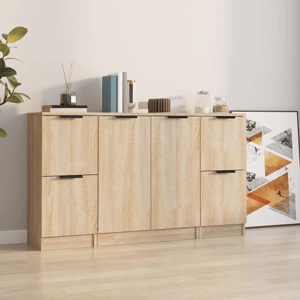 Sideboards 3 Stk. Sonoma-Eiche Holzwerkstoff