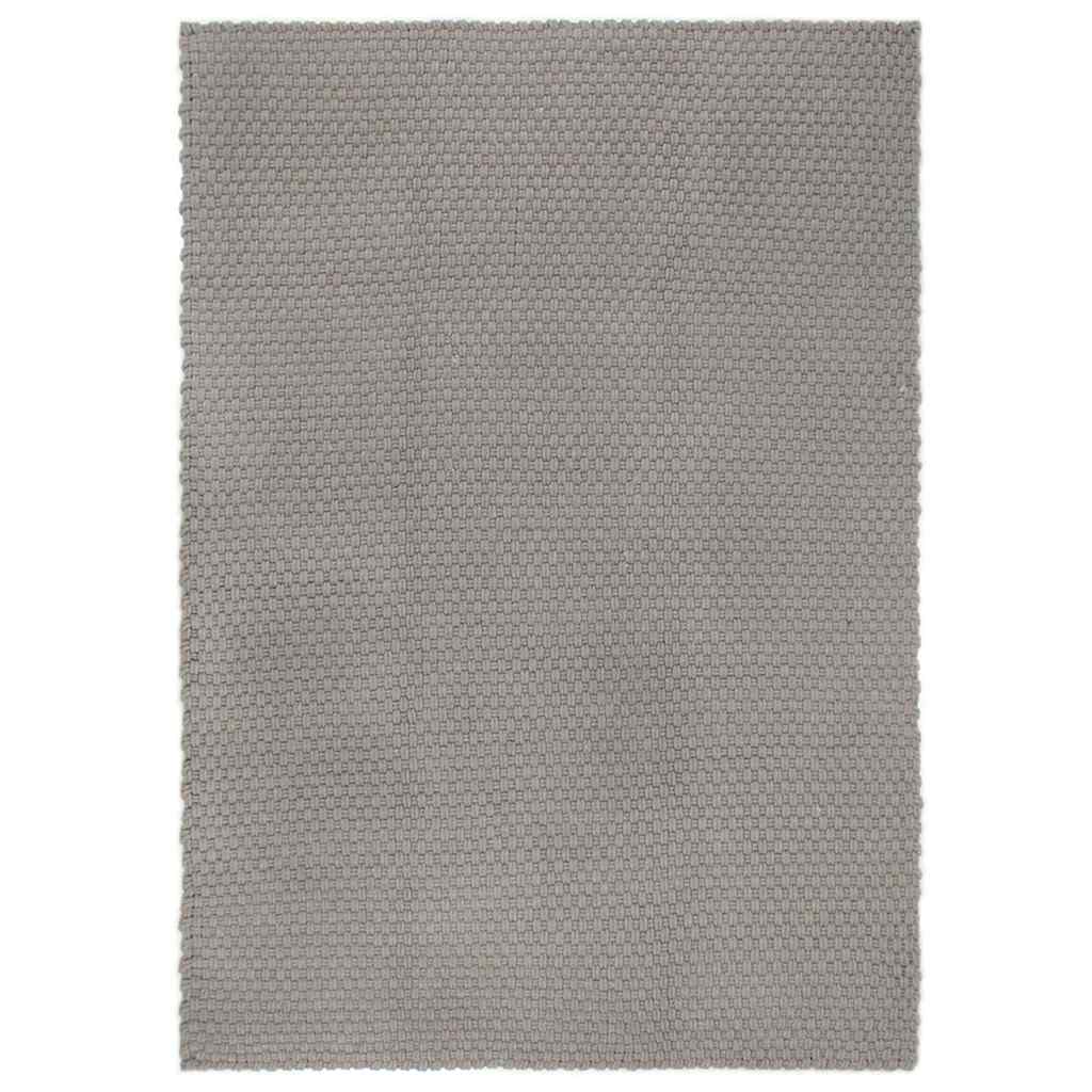 Teppich Rechteckig Grau 160x230 cm Baumwolle