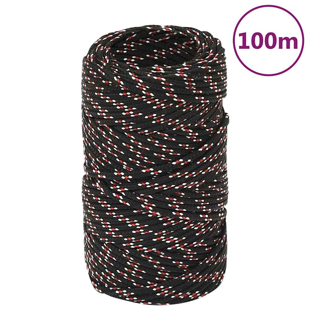 Bootsseil Schwarz 2 mm 100 m Polypropylen
