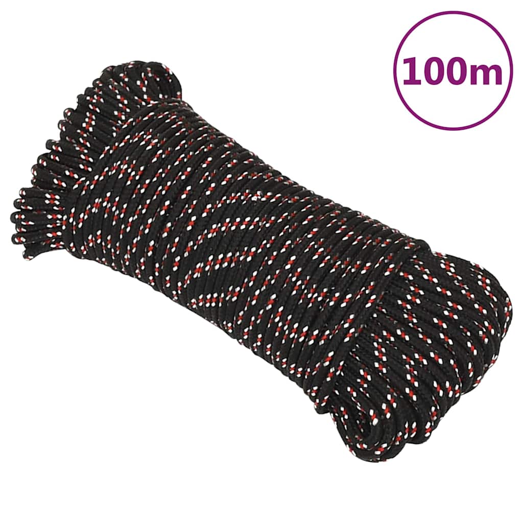 Bootsseil Schwarz 3 mm 100 m Polypropylen