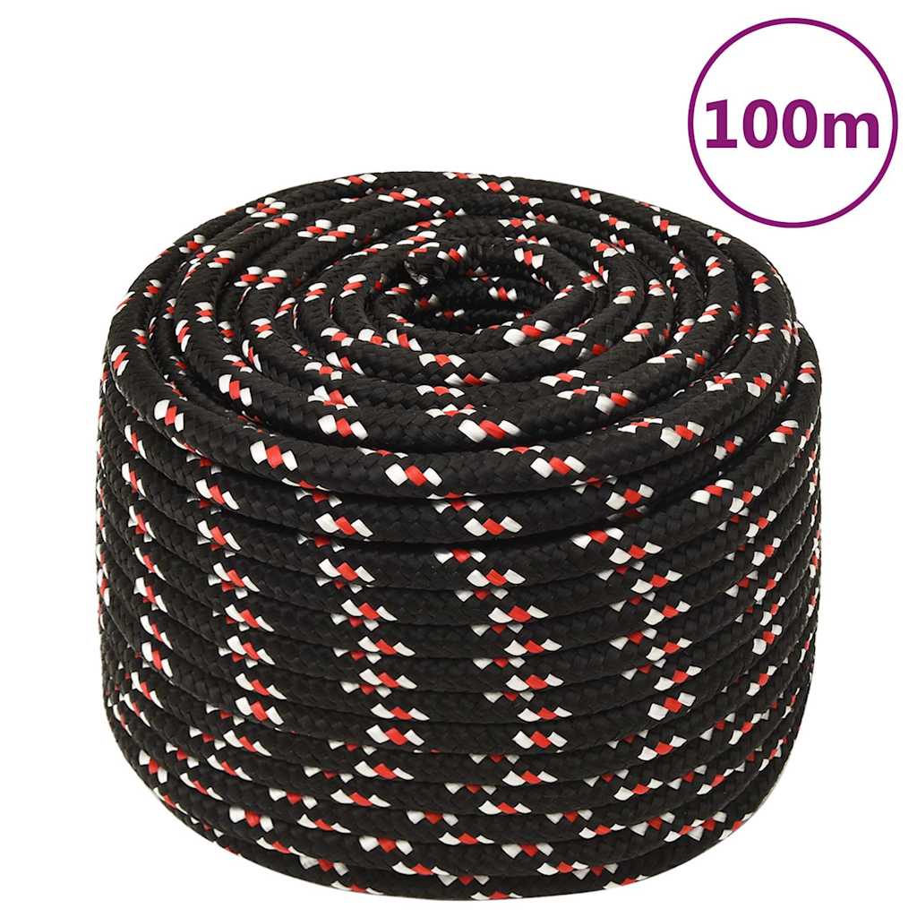 Bootsseil Schwarz 14 mm 100 m Polypropylen