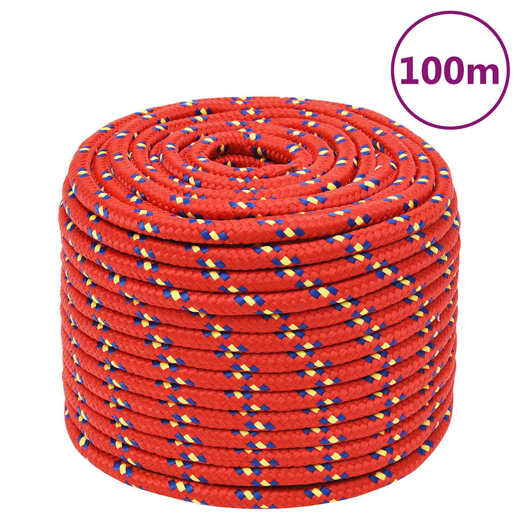 Bootsseil Rot 12 mm 100 m Polypropylen