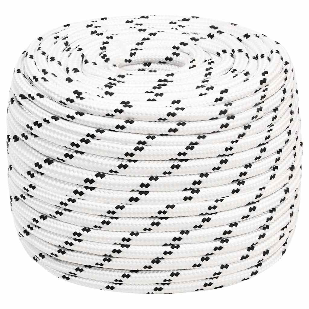 Bootsseil Geflochten Weiß 12 mmx100 m Polyester