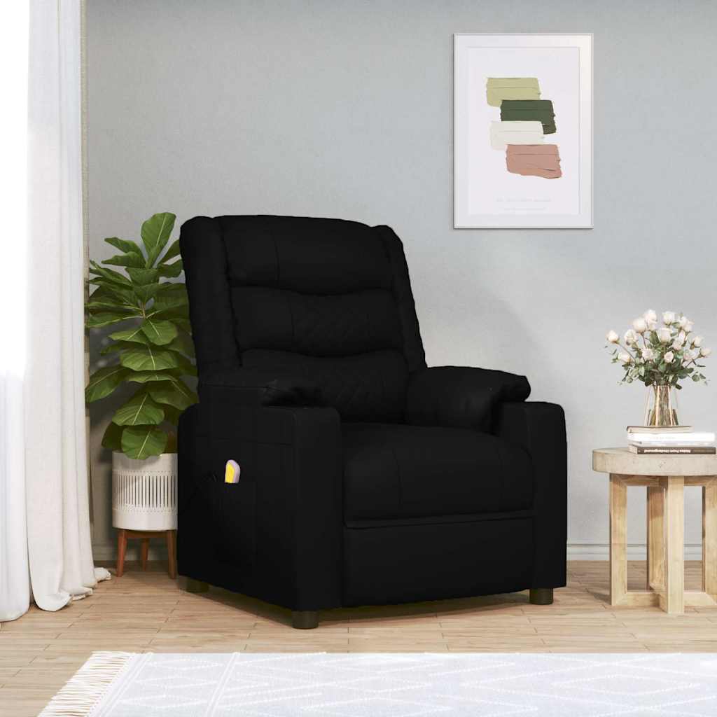 Massagesessel Schwarz Kunstleder