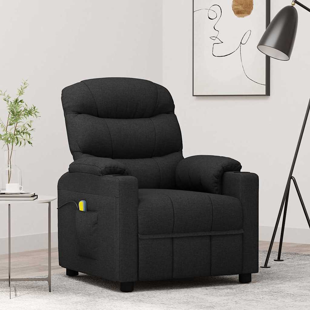 Massagesessel Schwarz Stoff