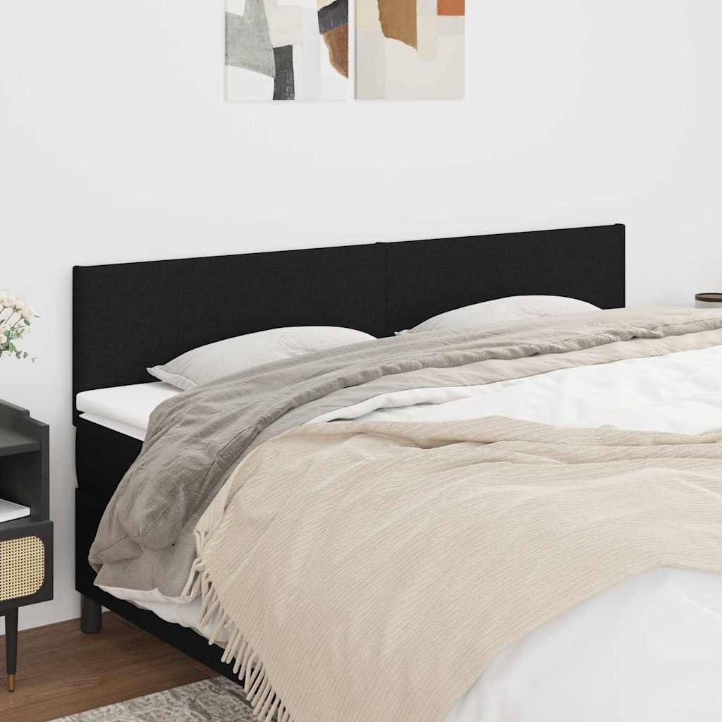 Kopfteile Schwarz 160x5x78/88 cm Stoff