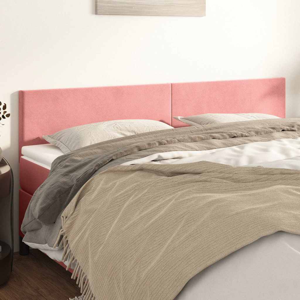 Kopfteile Rosa 160x5x78/88 cm Samt