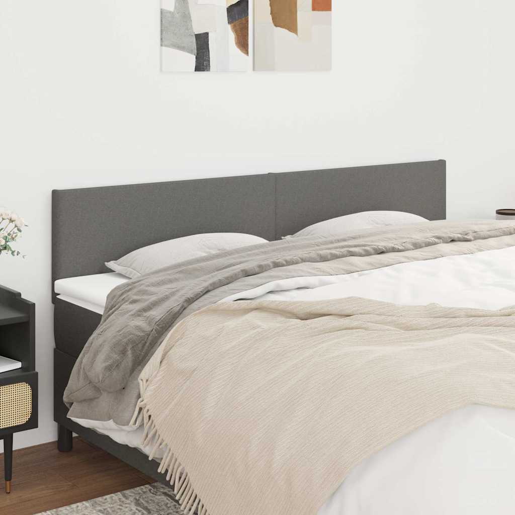 Kopfteile Dunkelgrau 180x5x78/88 cm Stoff