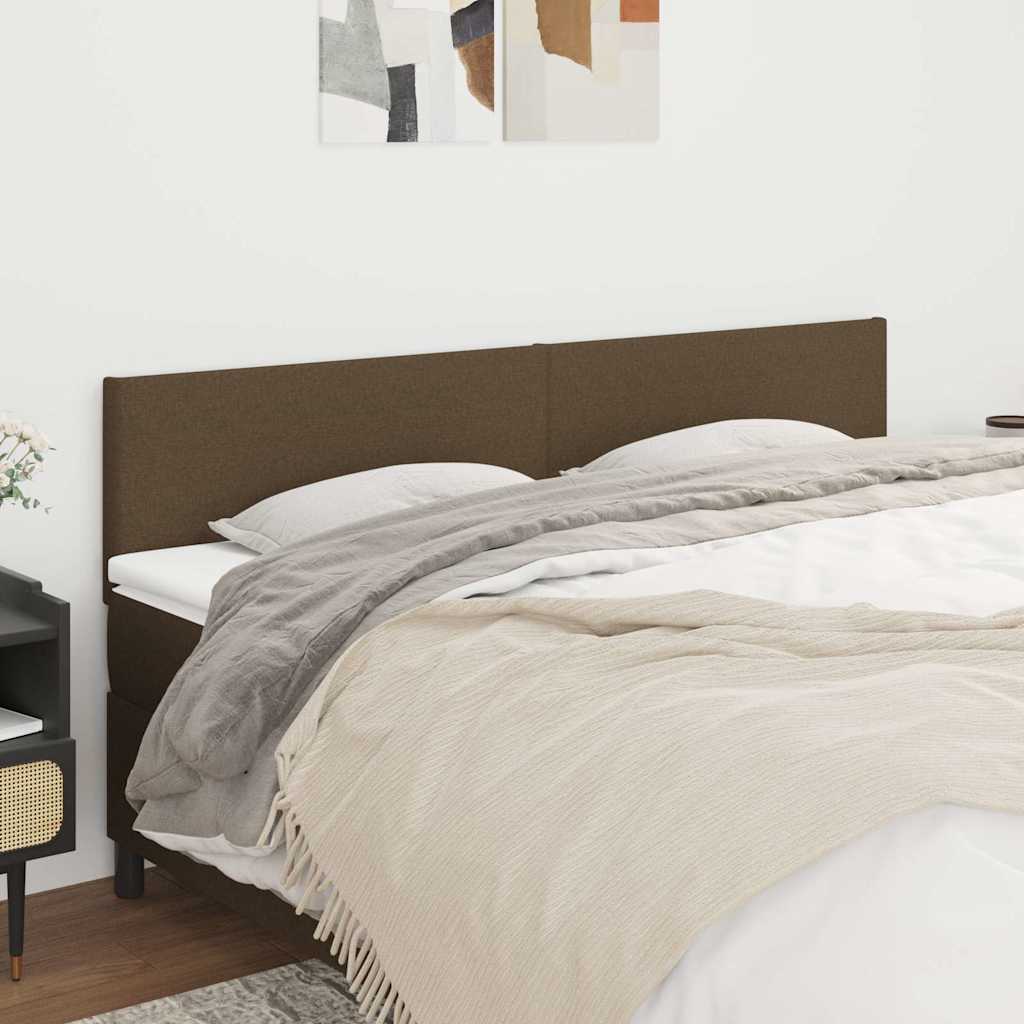 Kopfteile Dunkelbraun 180x5x78/88 cm Stoff