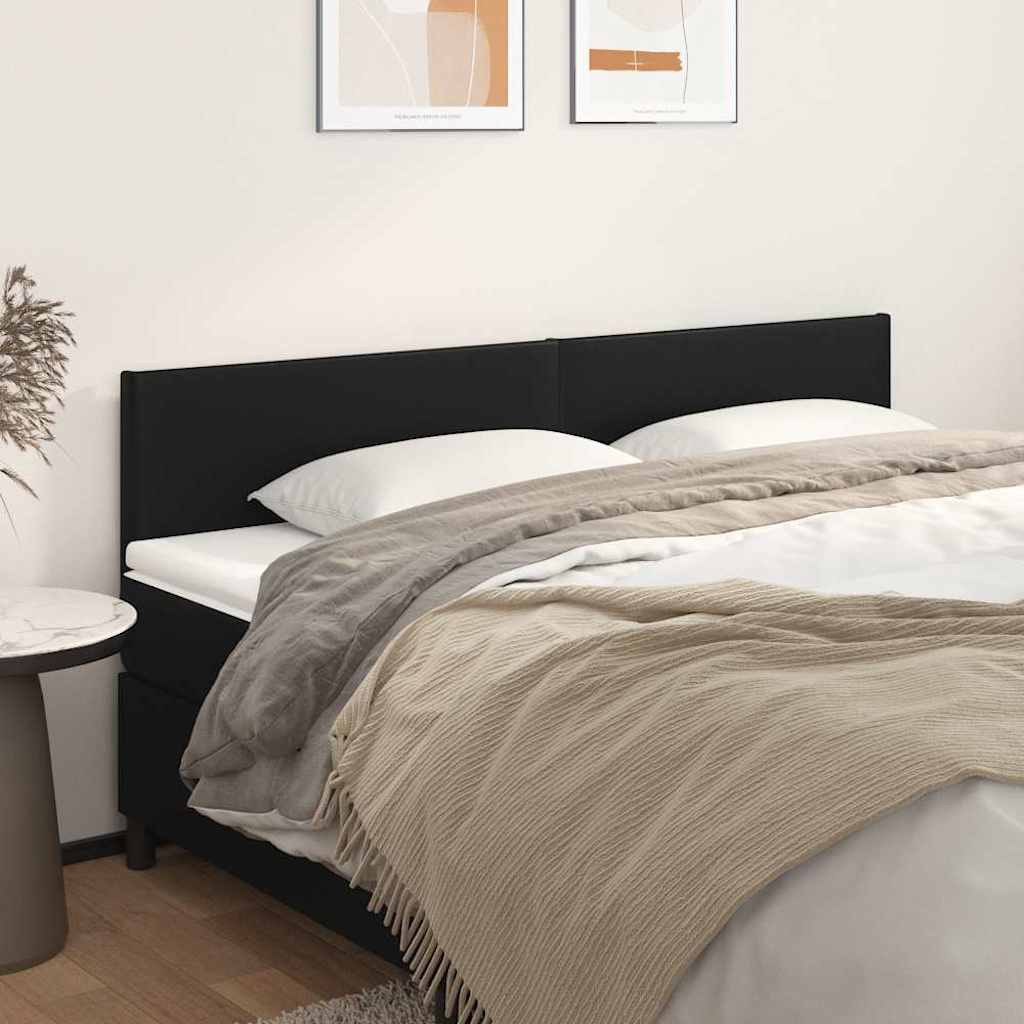 Kopfteile Schwarz 200x5x78/88 cm Kunstleder