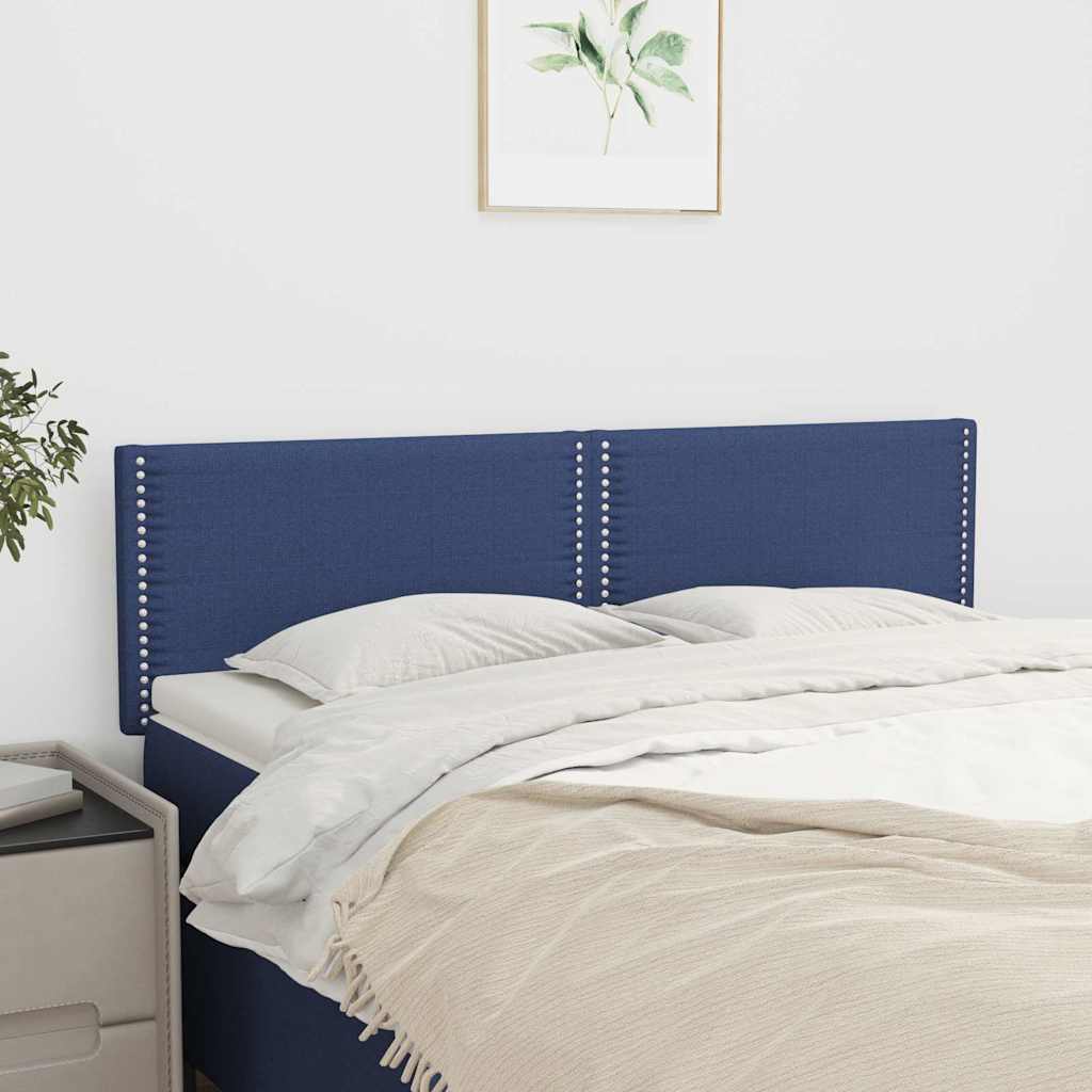 Kopfteile Blau 144x5x78/88 cm Stoff