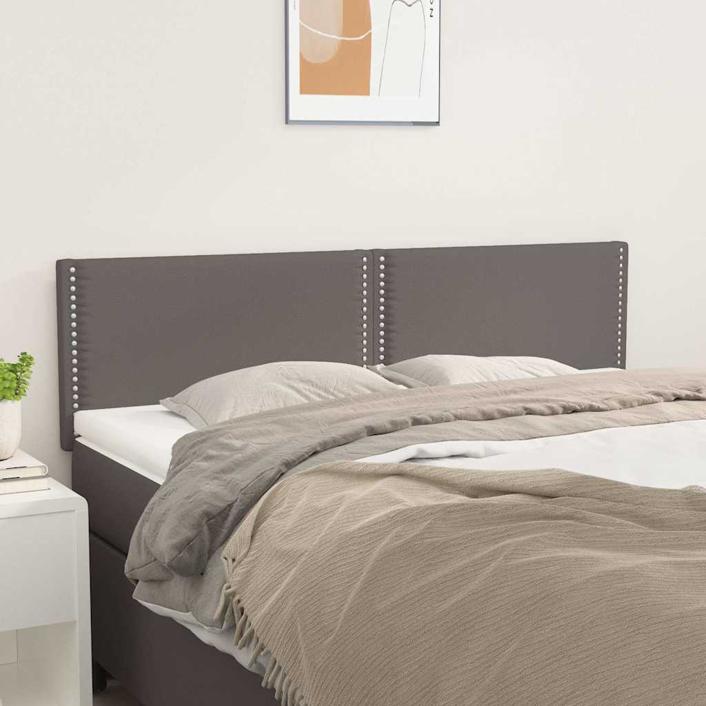 Kopfteile Grau 144x5x78/88 cm Kunstleder