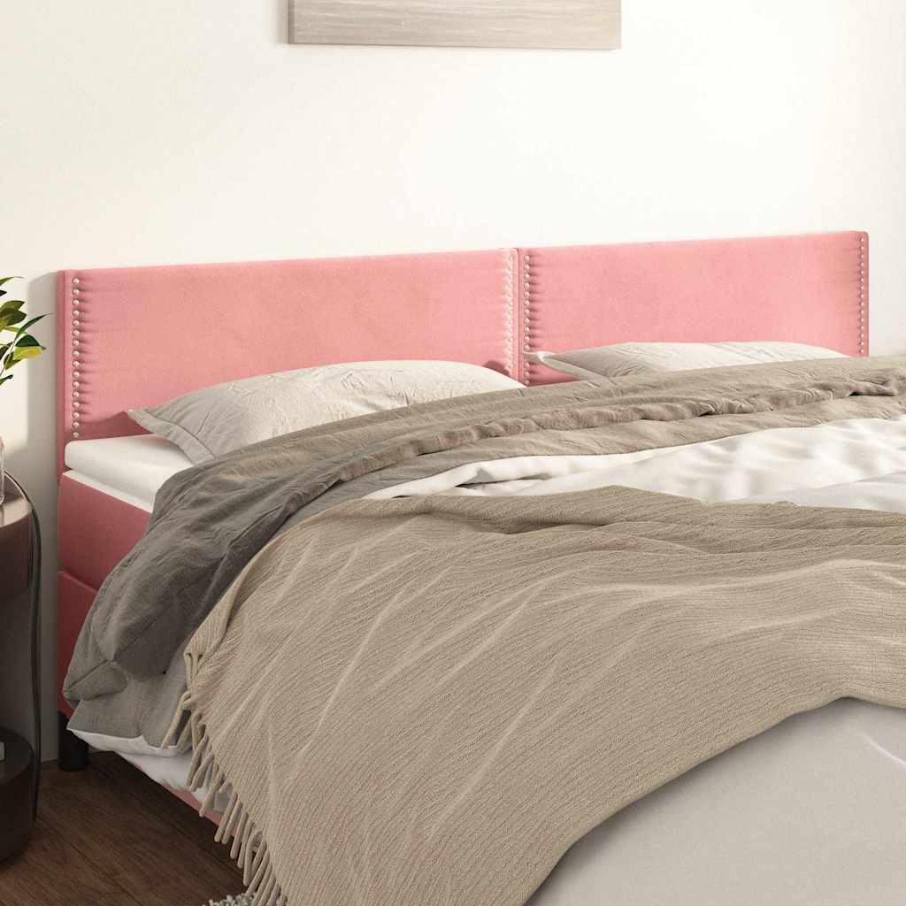 Kopfteile Rosa 160x5x78/88 cm Samt