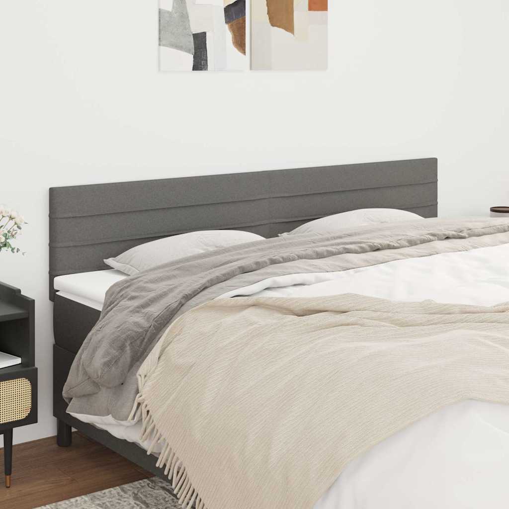 Kopfteile Dunkelgrau 160x5x78/88 cm Stoff