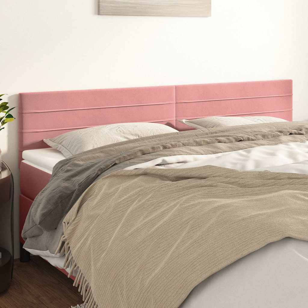 Kopfteile Rosa 180x5x78/88 cm Samt
