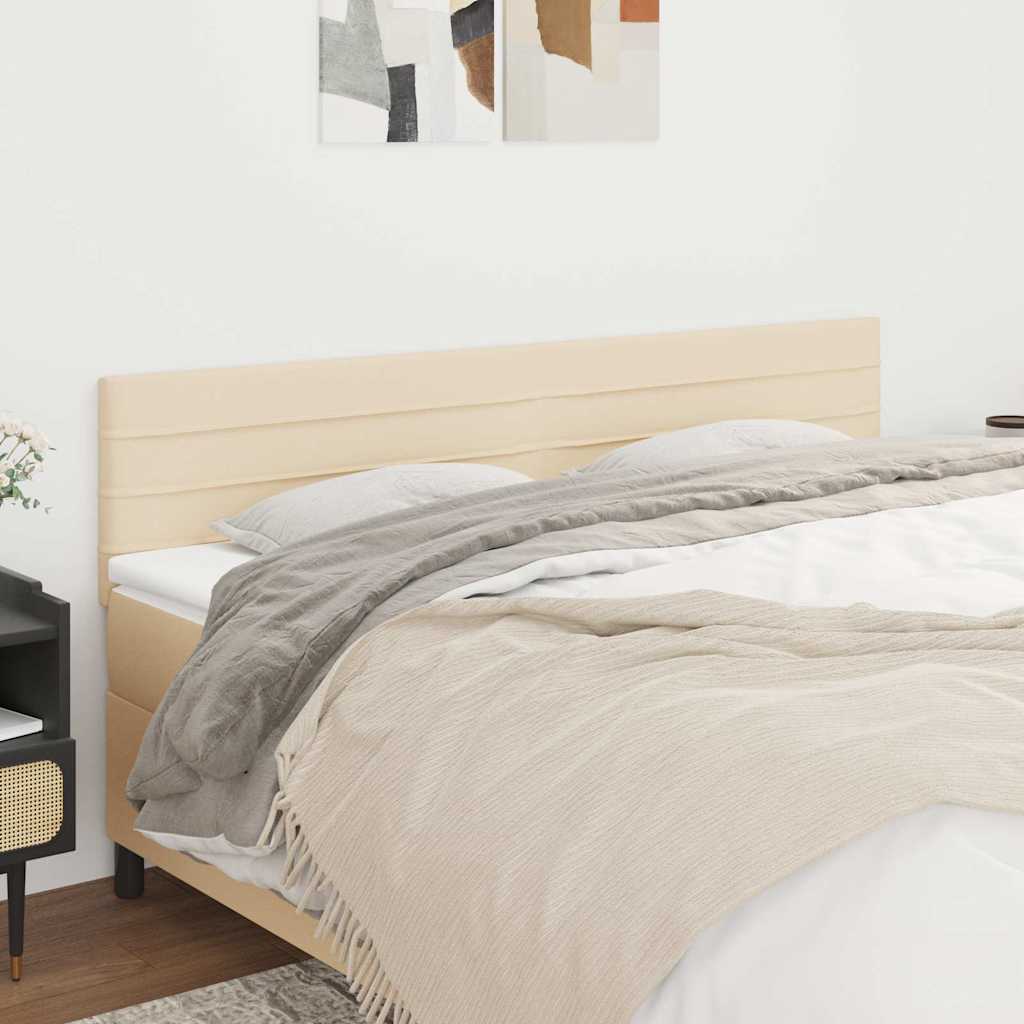Kopfteile Creme 200x5x78/88 cm Stoff