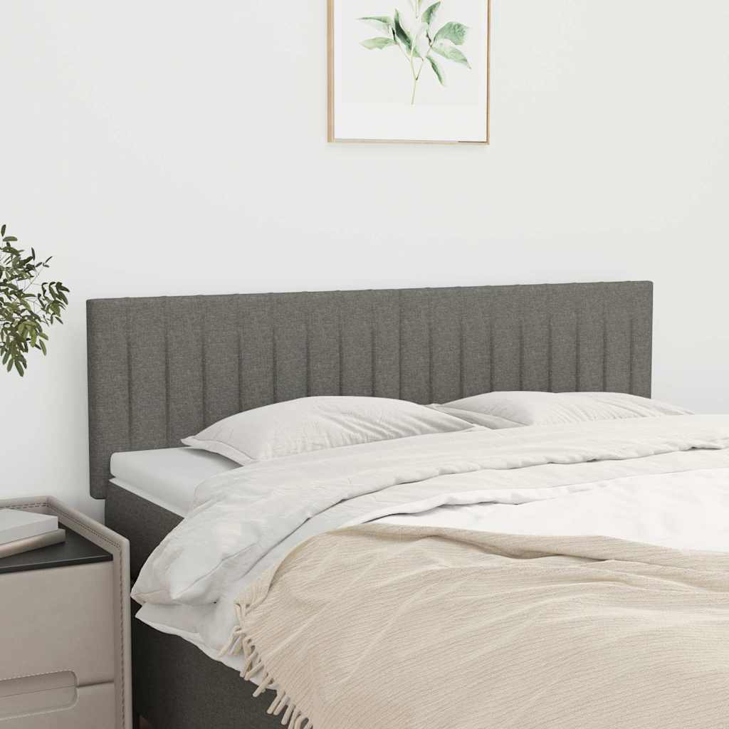 Kopfteile Dunkelgrau 144x5x78/88 cm Stoff