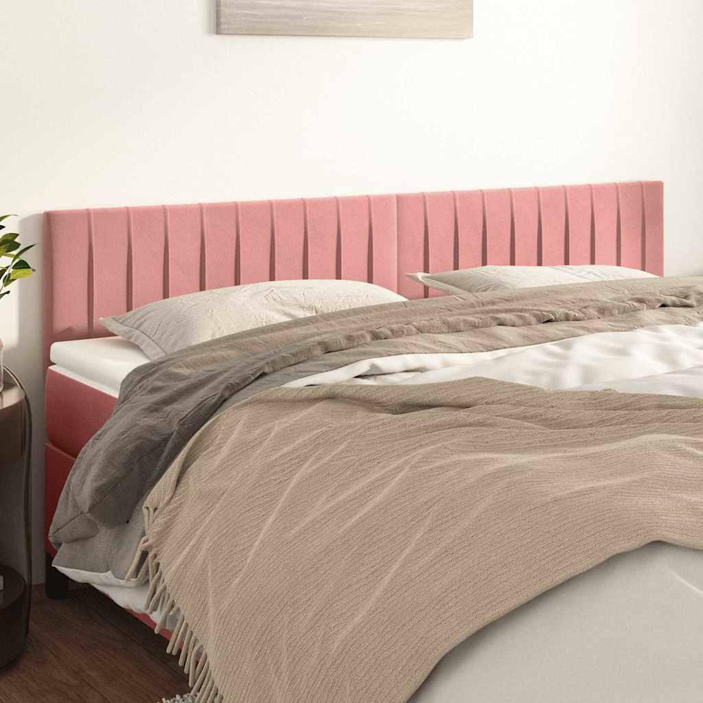 Kopfteile Rosa 180x5x78/88 cm Samt