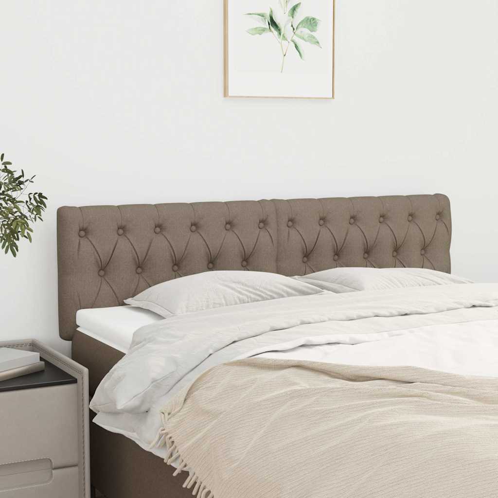 Kopfteile Taupe 160x7x78/88 cm Stoff