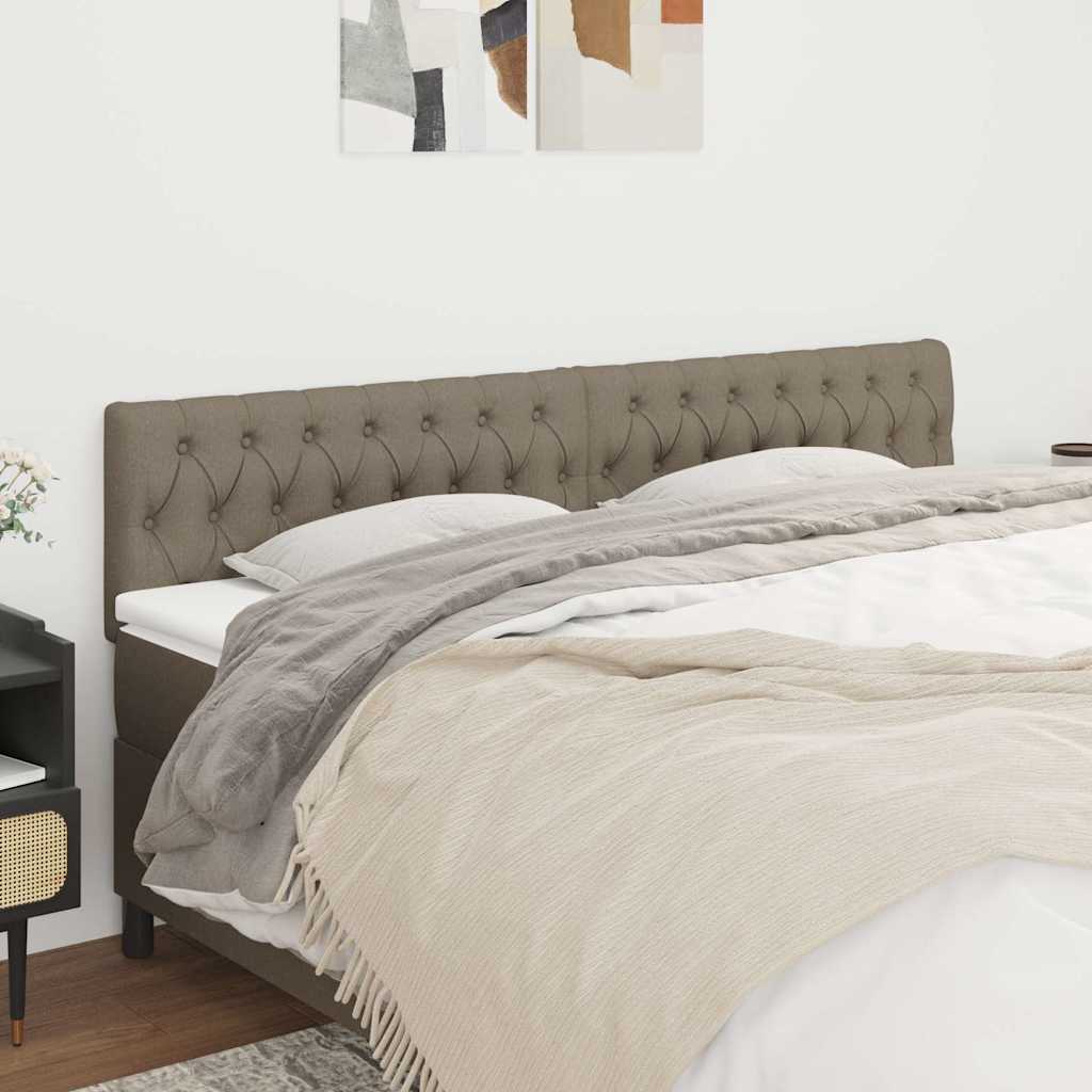 Kopfteile Taupe 180x7x78/88 cm Stoff