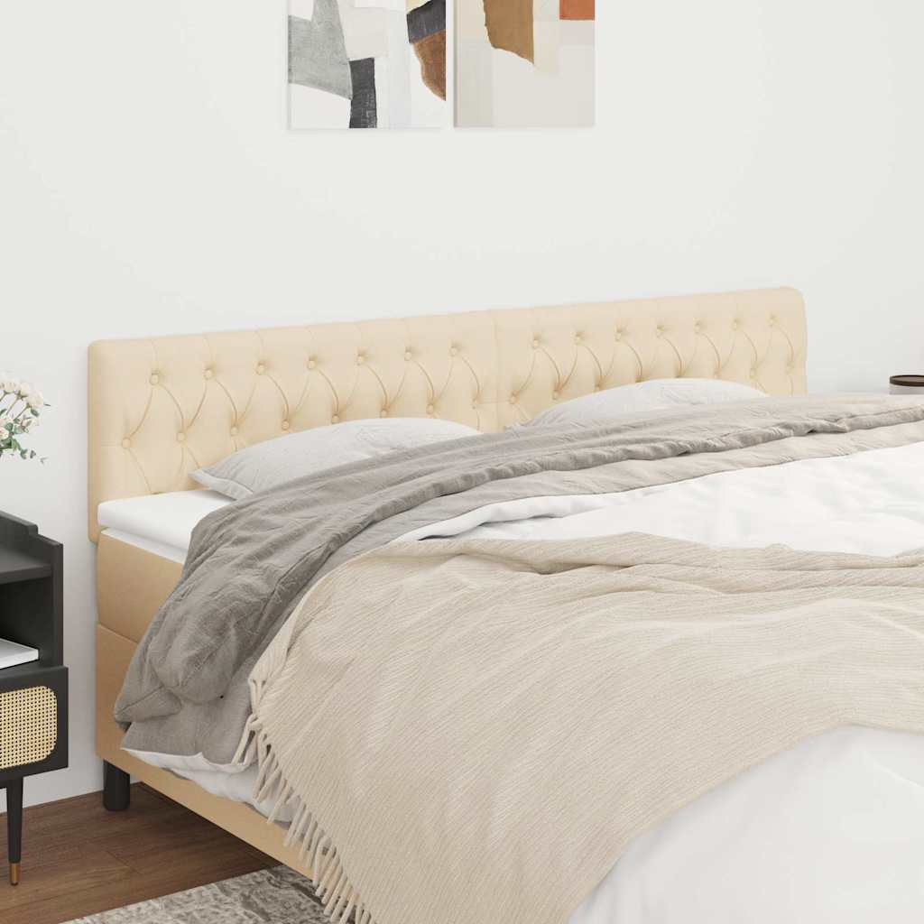 Kopfteile Creme 200x7x78/88 cm Stoff