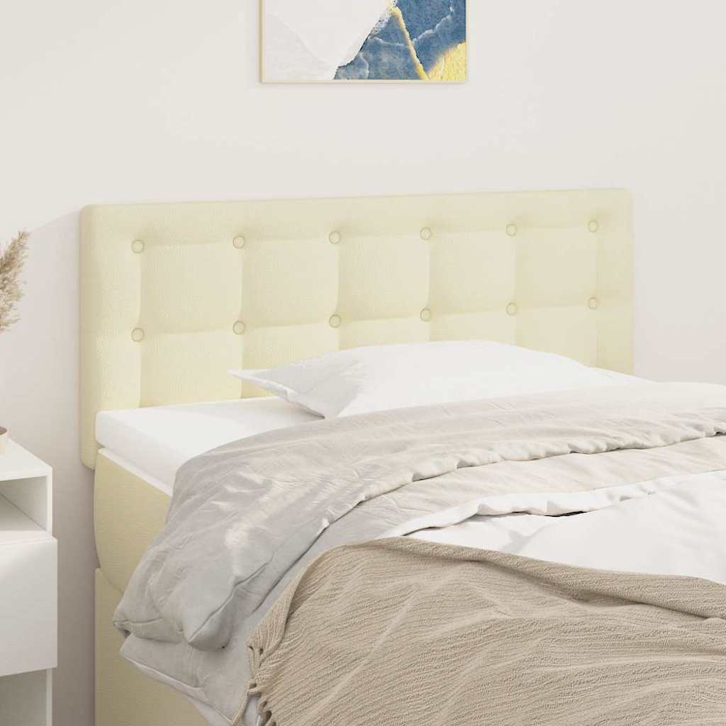 Kopfteil Creme 90x5x78/88 cm Kunstleder