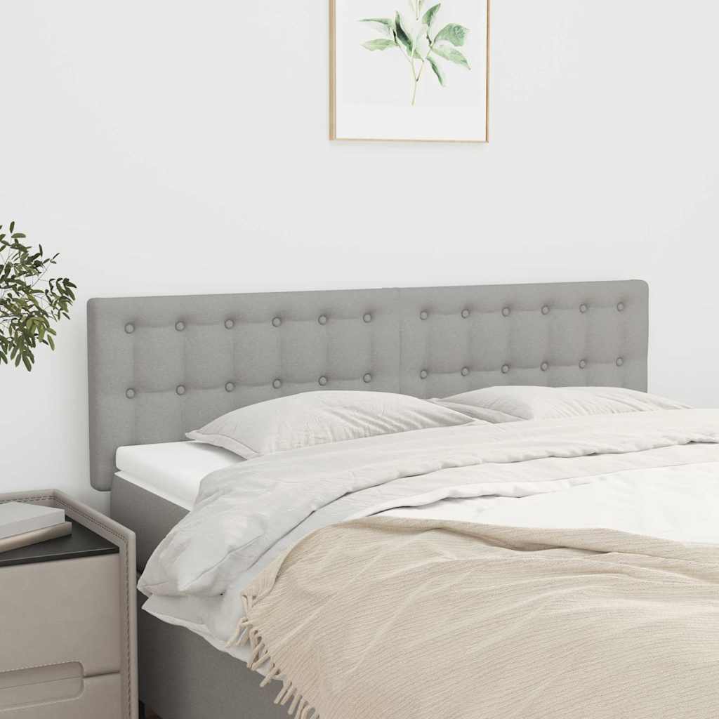 Kopfteile Hellgrau 144x5x78/88 cm Stoff