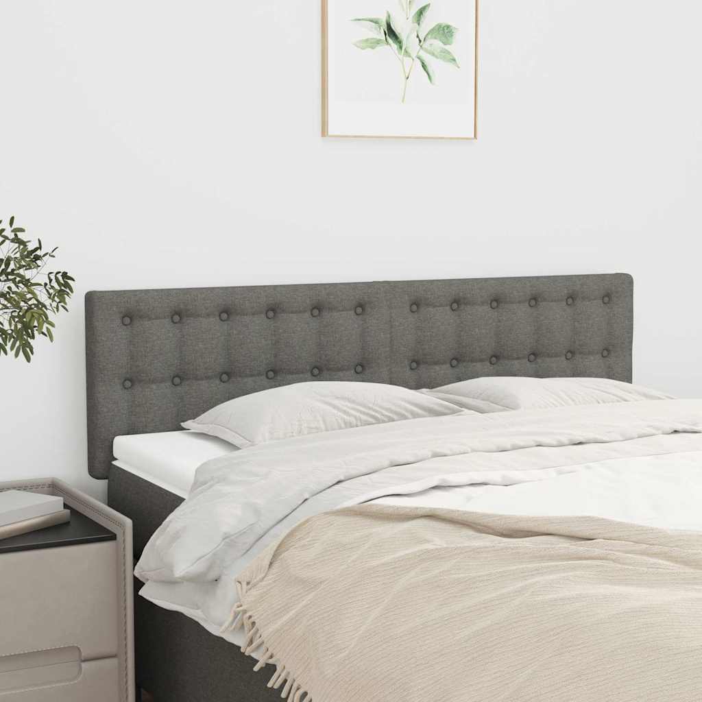 Kopfteile Dunkelgrau 144x5x78/88 cm Stoff