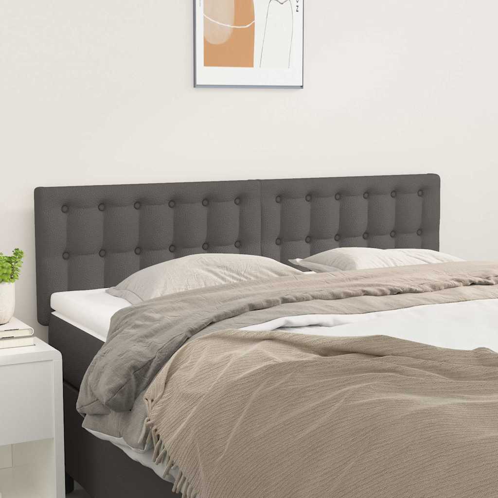 Kopfteile Grau 144x5x78/88 cm Kunstleder