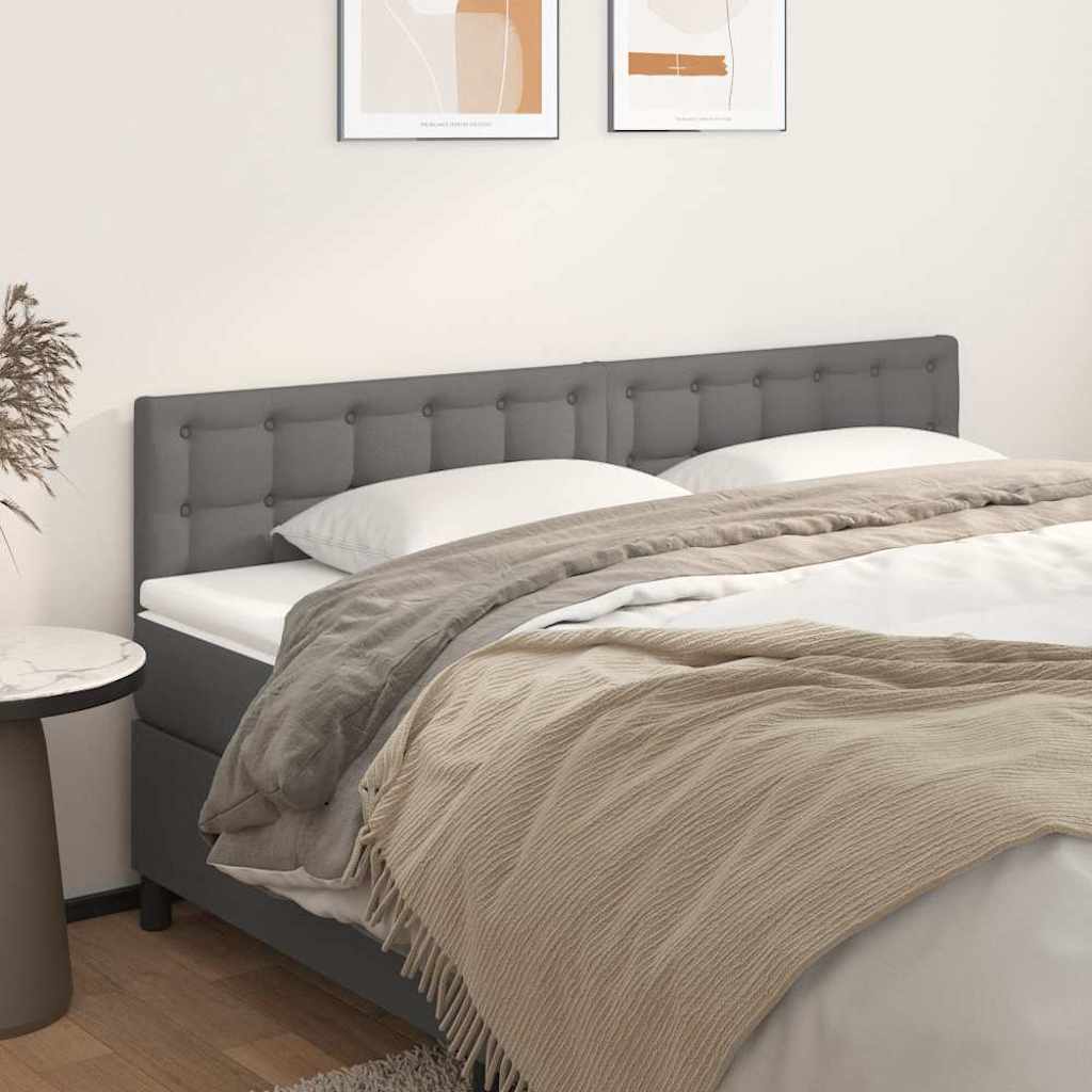 Kopfteile Grau 160x5x78/88 cm Kunstleder