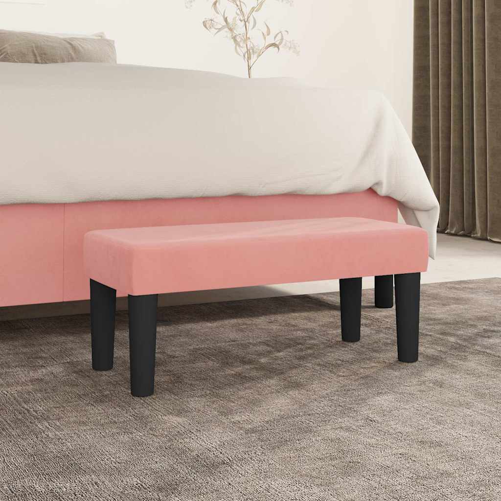 Sitzbank Rosa 70x30x30 cm Samt