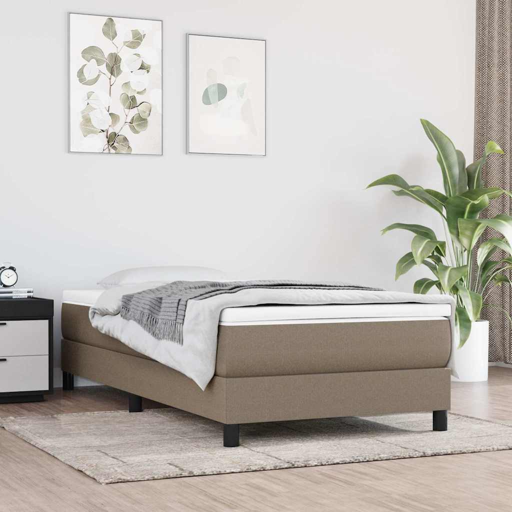 Taschenfederkernmatratze Mittel Taupe 90x200x20 cm Stoff