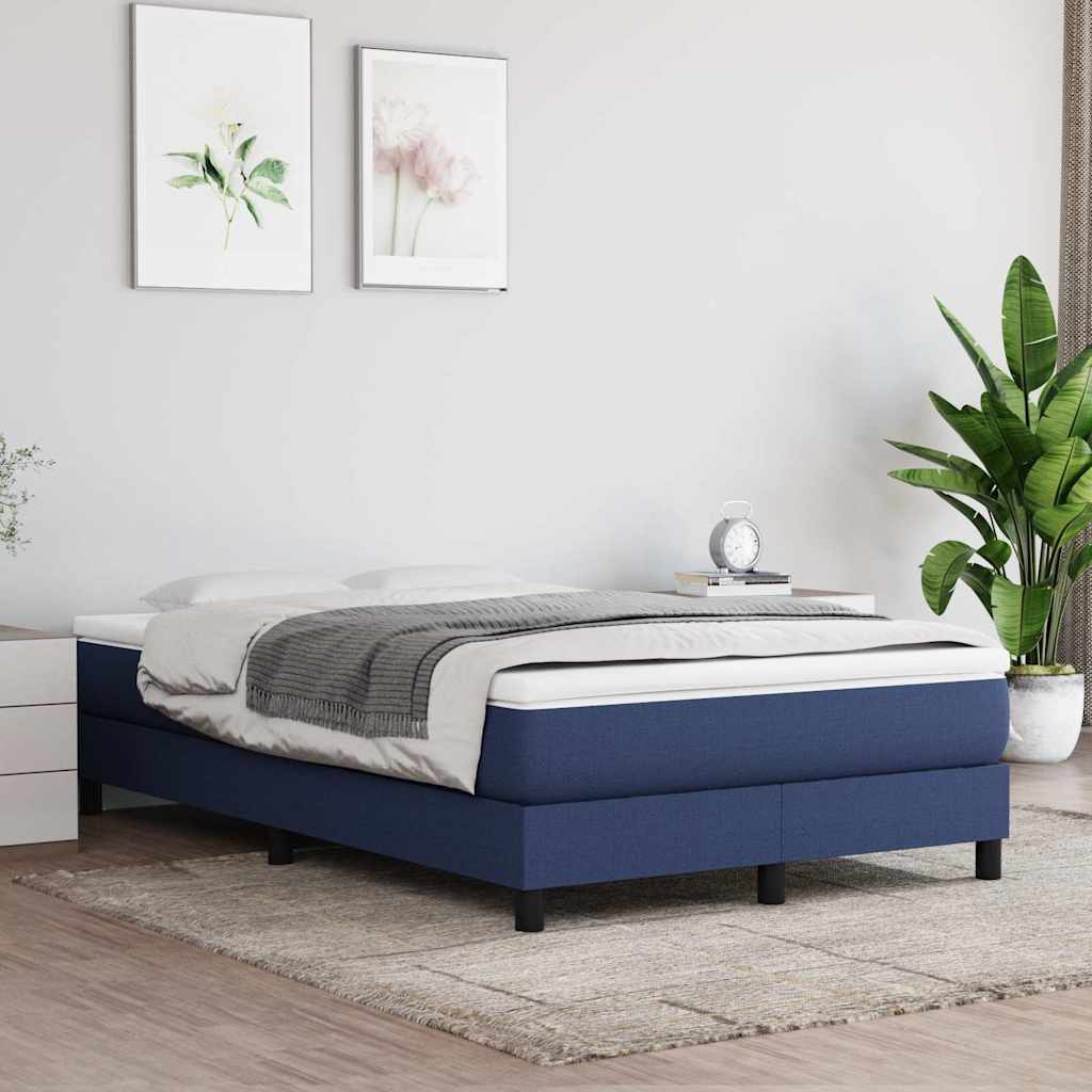 Taschenfederkernmatratze Mittel Blau 120x200x20 cm Stoff