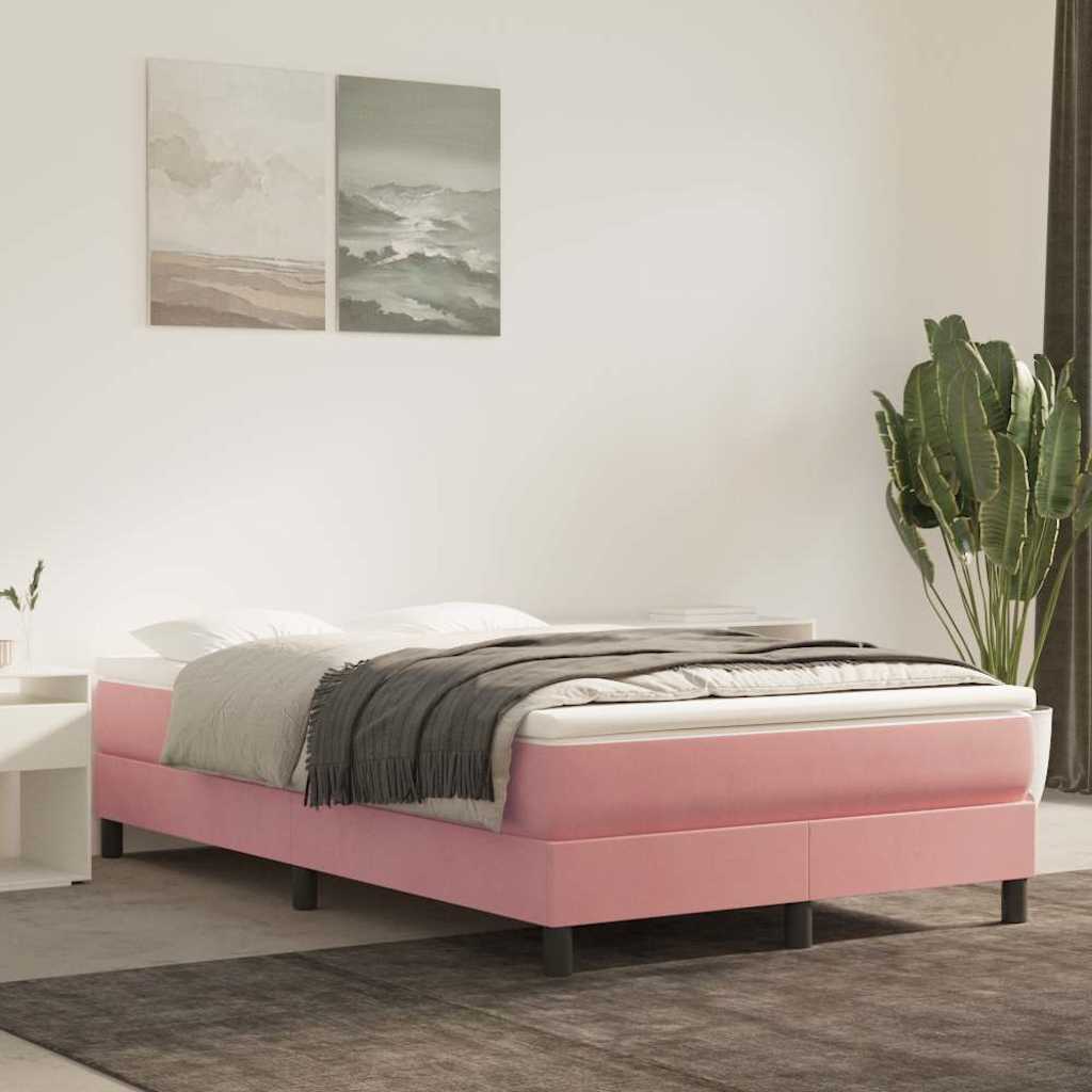 Taschenfederkernmatratze Mittel Rosa 120x200x20 cm Samt