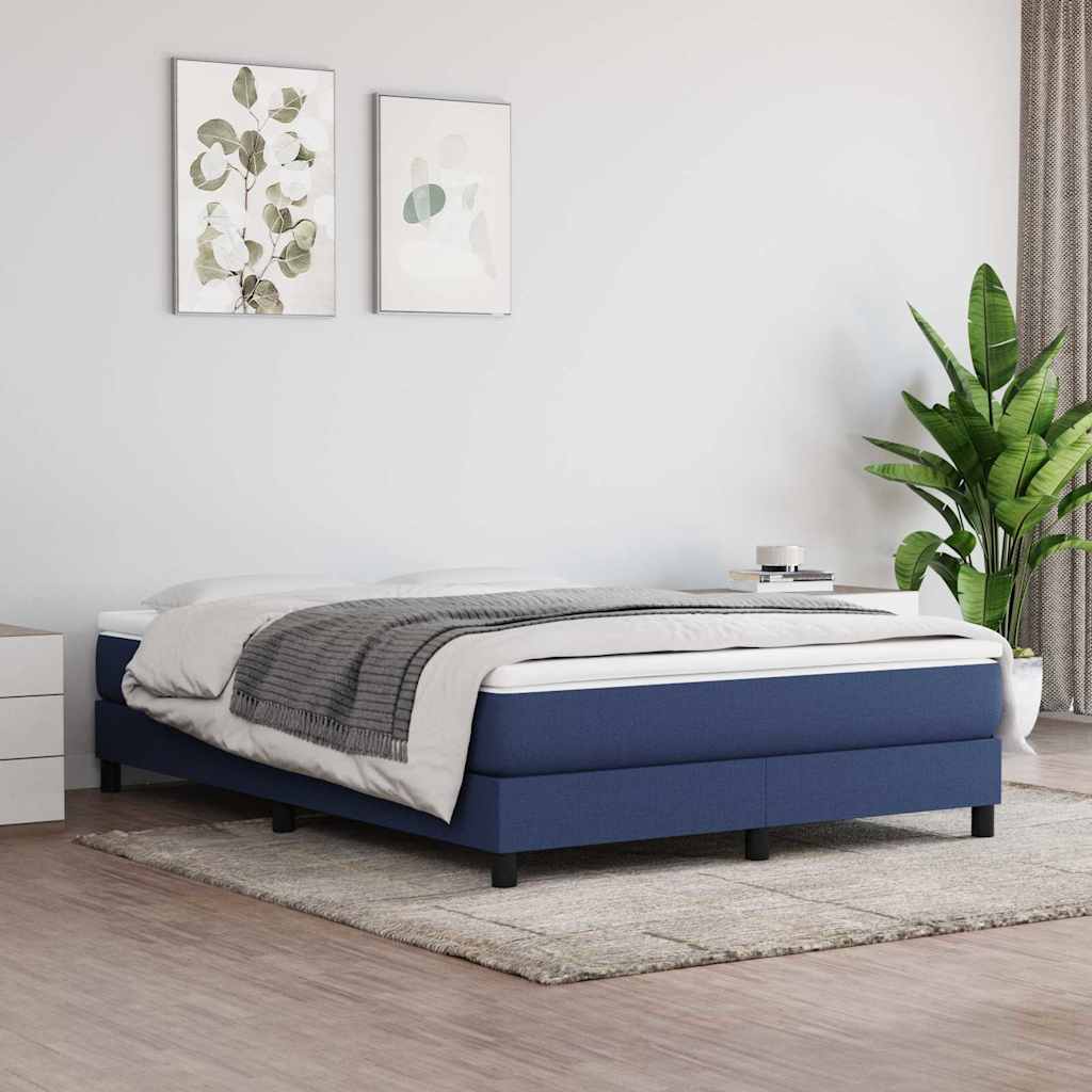 Taschenfederkernmatratze Mittel Blau 140x190x20 cm Stoff