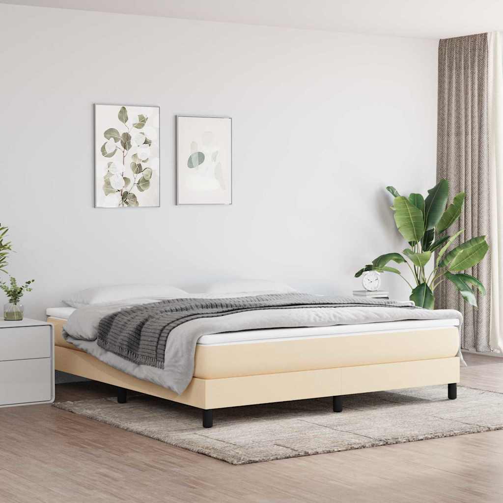 Taschenfederkernmatratze Mittel Creme 160x200x20 cm Stoff
