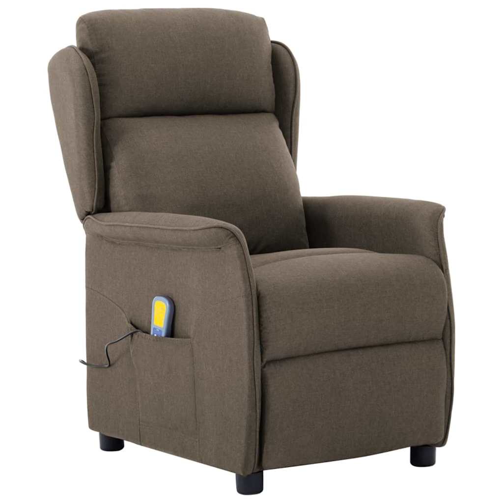 Massagesessel Taupe 93,5 x 67,5 x 101,5 cm Stoff